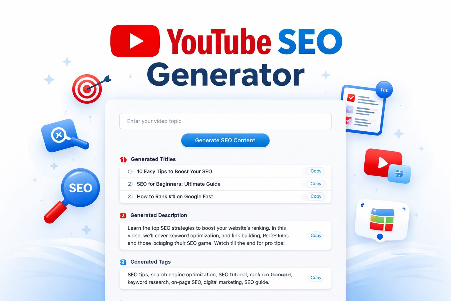 YouTube SEO Generator Online Free